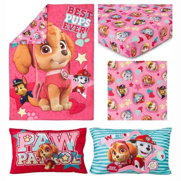 PAW Patrol Skye Best Pups Ever 4-Piece Toddler Bedding Set🆕SHIPS FAST📦🏃🏻💨⚡ - Picture 10 of 14